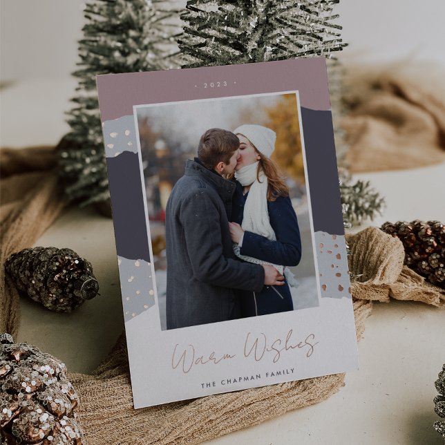 Snowdrift | Colorblock Vertical Photo Warm Wishes (Creator Uploaded)