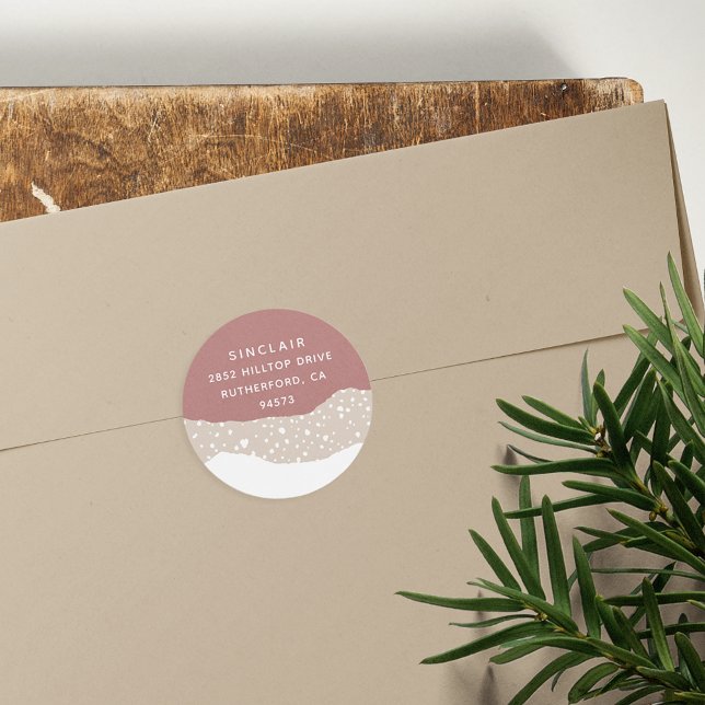 Snowdrift | Holiday Return Address Classic Round Sticker (Creator Uploaded)