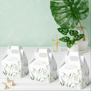 Snowdrop 60th Birthday Watercolor Botanical Favour Box