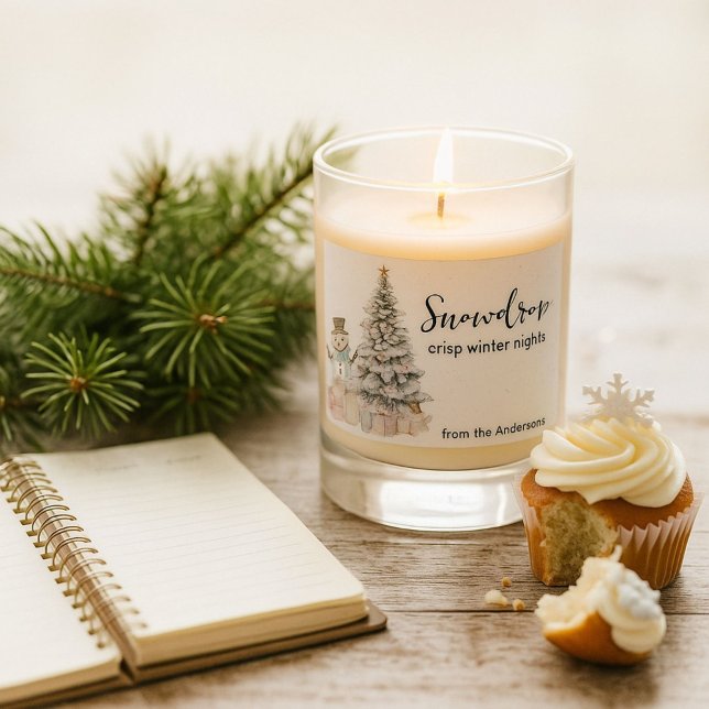 Snowdrop Christmas Candle Label Sticker (Creator Uploaded)