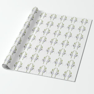 Snowdrop Fabric Pattern. Wrapping Paper