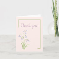 Snowdrop Floral Graduation Thank You Card