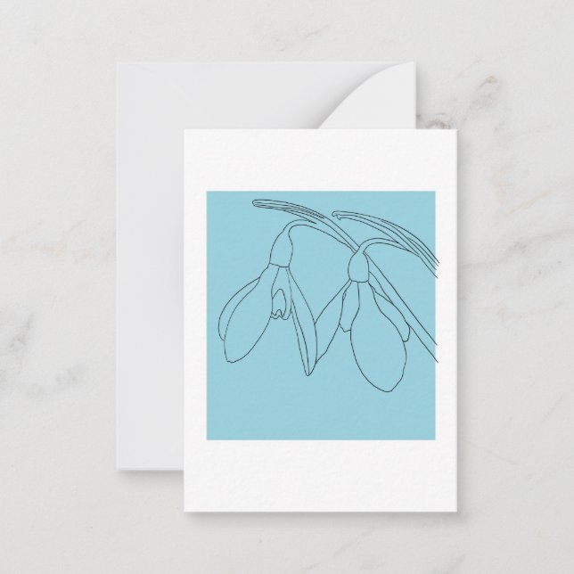 Snowdrop flower custom  card (Front)