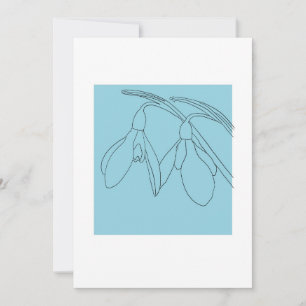 Snowdrop flower custom  invitation