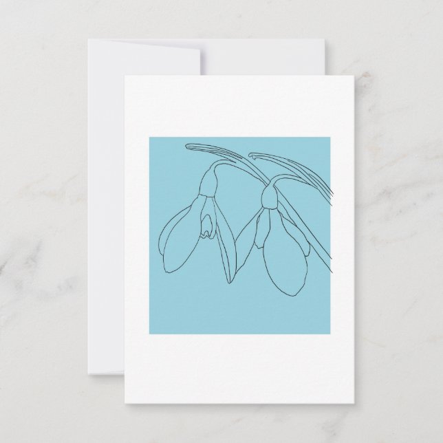 Snowdrop flower custom  thank you card (Front)