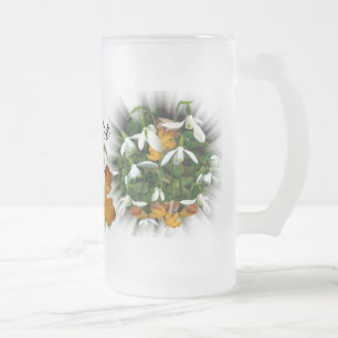 SNOWDROP  ~ Frosted Glass Mug