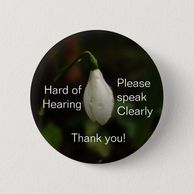 Snowdrop Hard of Hearing Badge (Front)