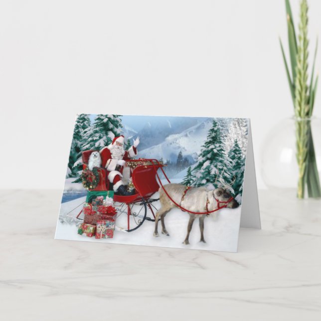 Snowdrop the Maltese Christmas Card (Front)