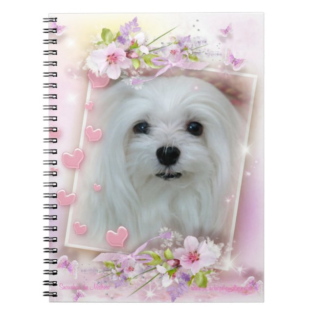 Snowdrop the Maltese Notebook (Front)