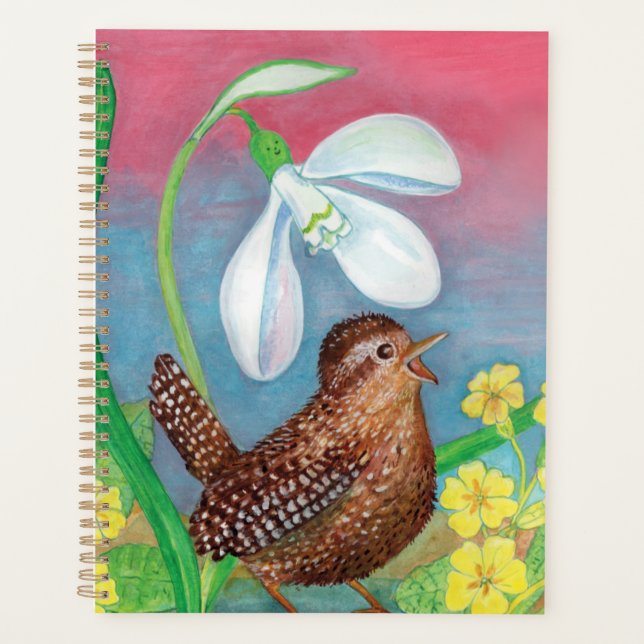 Snowdrop & wren summon the spring  planner (Front)