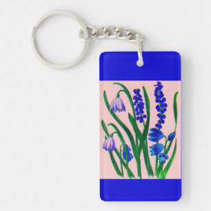 snowdrops and scilla key ring