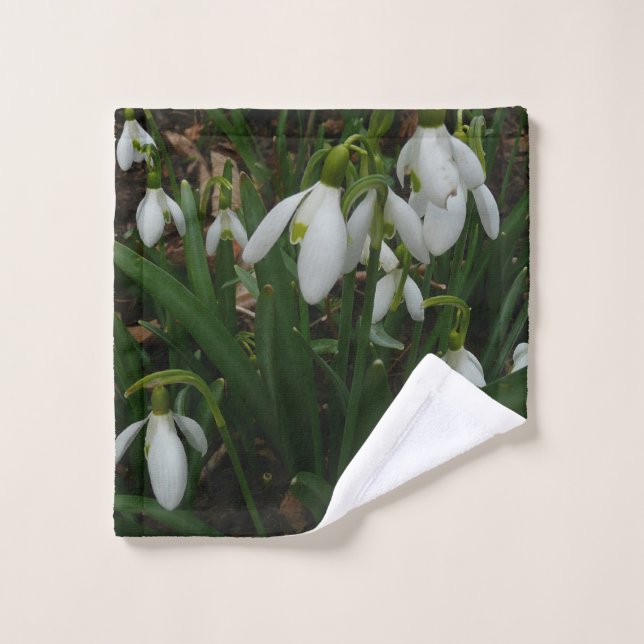 Snowdrops I (Galanthus) White Spring Flowers Wash Cloth (Wash Cloth)