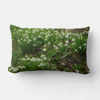 Snowdrops II (Galanthus) Spring Floral Lumbar Cushion