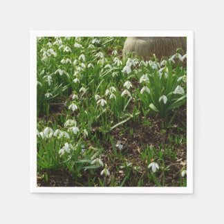 Snowdrops II (Galanthus) Spring Floral Napkin