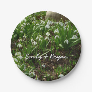 Snowdrops II (Galanthus) Spring Floral Paper Plate