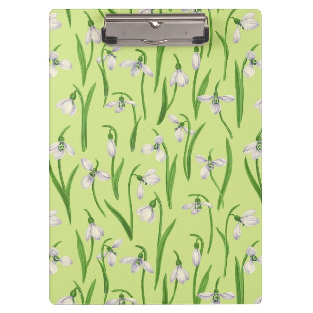 Snowdrops on honey dew clipboard (Front)
