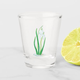 Snowdrops shot glass