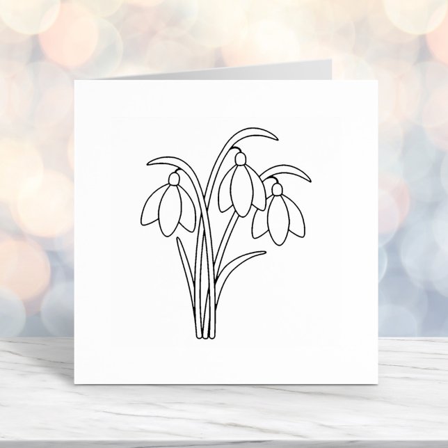 Snowdrops - Spring Flowers Colour Me Self-inking Stamp (Creator Uploaded)