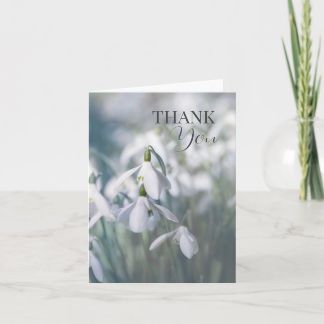 Snowdrops  thank you card (Front)