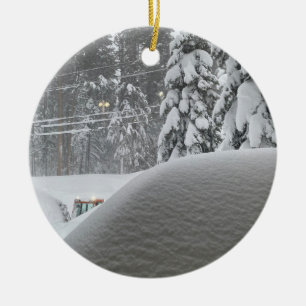 Snowed-In Ceramic Tree Decoration