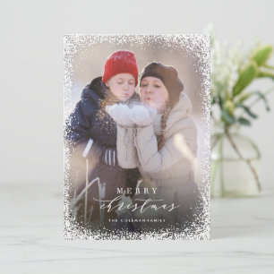 Snowed In Merry Christmas Portrait Holiday Card