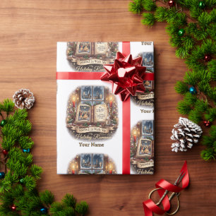Snowed In With Holiday Romance Pattern Wrapping Paper
