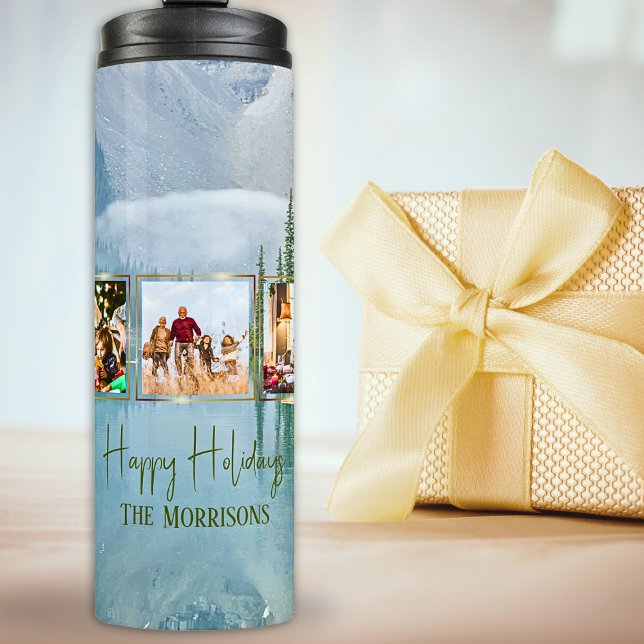 Snowed Mountain 5 Photo Christmas Thermal Tumbler (Creator Uploaded)