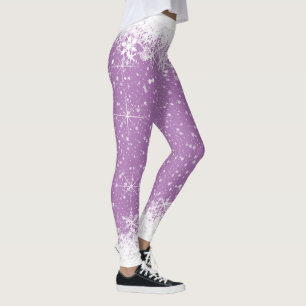 Snowfall and Snow Borders Christmas Any Colo ID728 Leggings