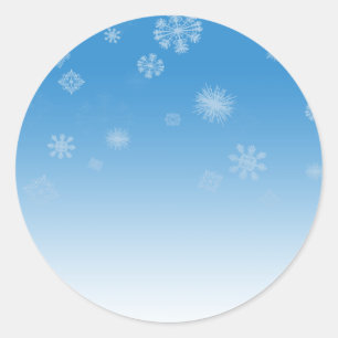 Snowfall Classic Round Sticker
