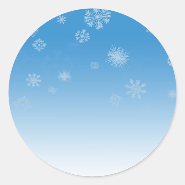 Snowfall Classic Round Sticker (Front)