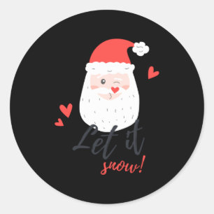 Snowfall classic round sticker