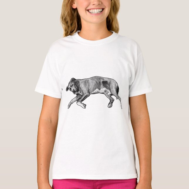Snowfall Dreamer, Gentle Lines T-Shirt (Front)