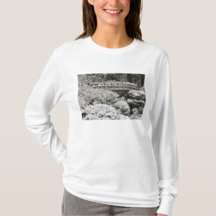 Snowfall in Portland Japanese Garden, T-Shirt