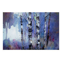 Snowfall in the Enchanted Birch