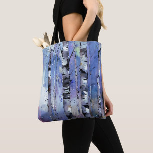 Snowfall in the Enchanted Birch      Tote Bag