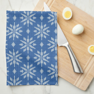 Snowfall Knit Tea Towel
