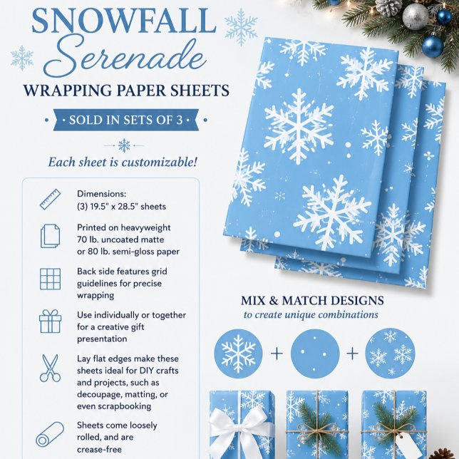 Snowfall Serenade Wrapping Paper Sheet (Creator Uploaded)
