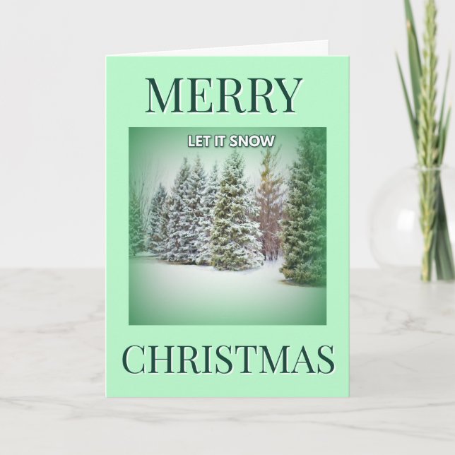 Snowfall Serenity Christmas Holiday Card (Front)