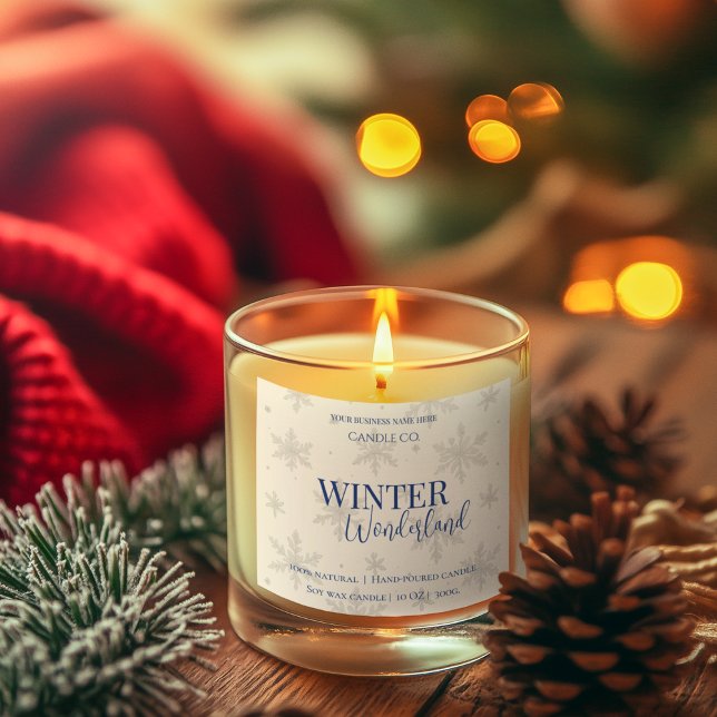 Snowfall Serenity White Tea & Jasmine Candle Label (Creator Uploaded)