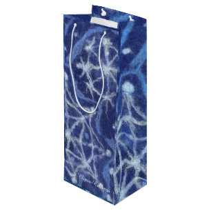 Snowfall Snowflakes Snow Flakes Flurry New Year Wine Gift Bag