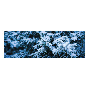 Snowfall Winter Christmas Tree Photo Print