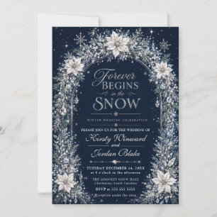 Snowfall Winter Wedding Invitation