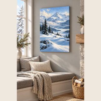 Snowfield Blue Canvas Print