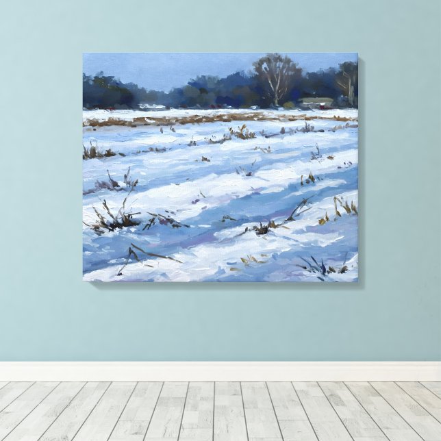 Snowfield Canvas Print (Insitu(Wood Floor))