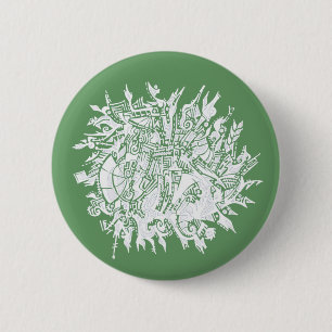 SnowFlake 1 6 Cm Round Badge