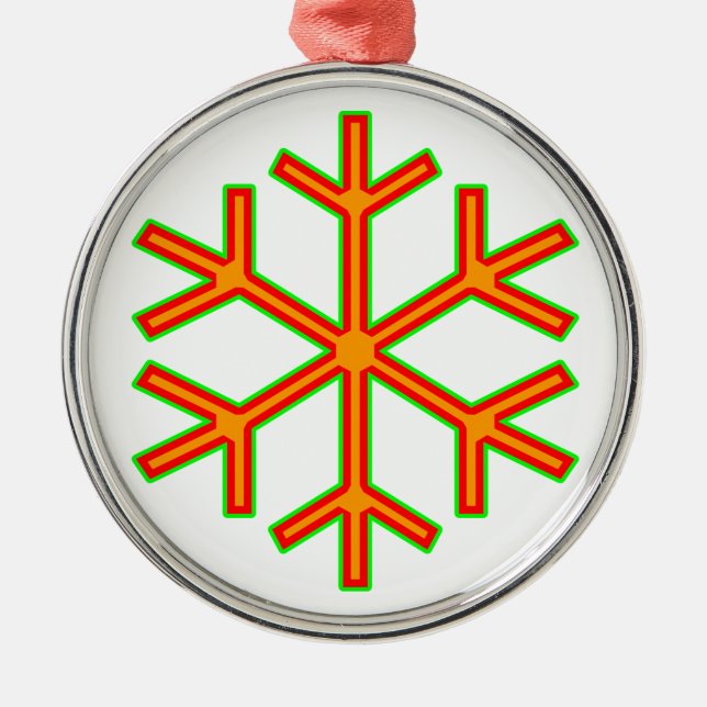 snowflake #1 metal tree decoration (Front)