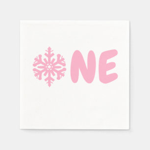 Snowflake 1st Birthday Napkin