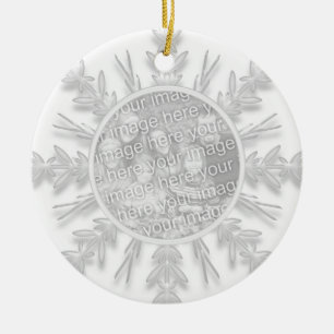 Snowflake 1st Christmas Together Photo Ornament