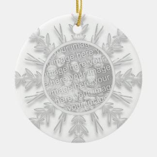 Snowflake 1st Christmas Together Photo Ornament