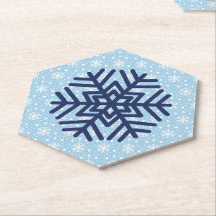 Snowflake Absorbent Christmas Paper Coaster
